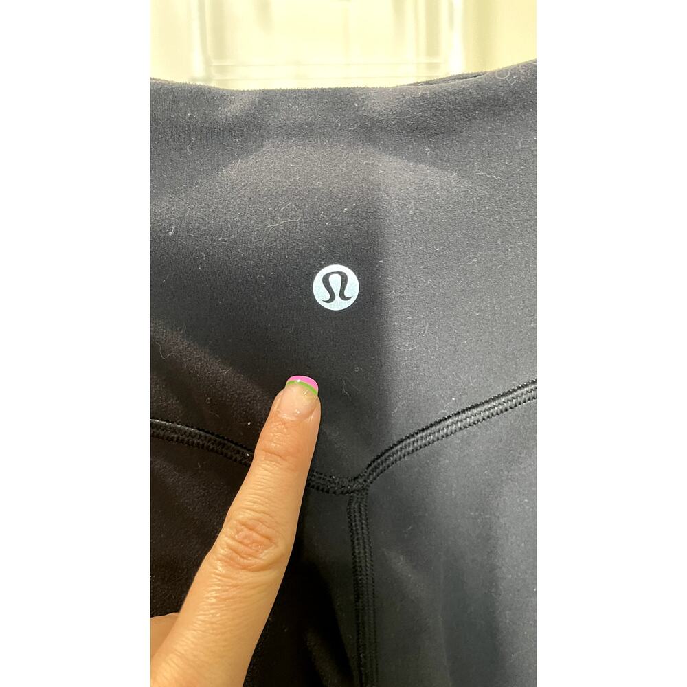 Lululemon Black Jogger Leggings Pockets Cuffed Ankle Size 4 - Picture 4 of 6